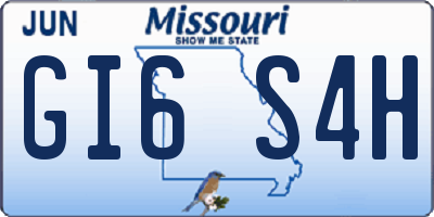 MO license plate GI6S4H