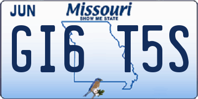 MO license plate GI6T5S