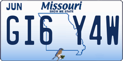 MO license plate GI6Y4W