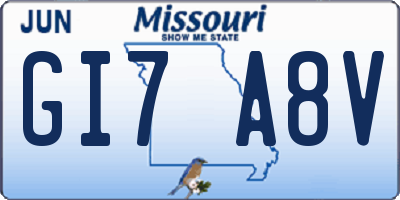 MO license plate GI7A8V