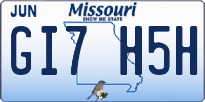 MO license plate GI7H5H