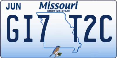 MO license plate GI7T2C