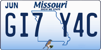MO license plate GI7Y4C