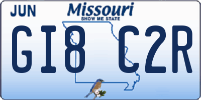 MO license plate GI8C2R