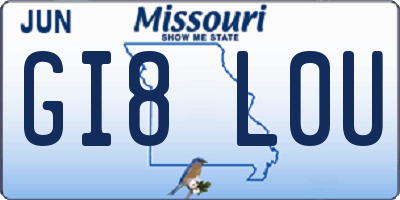 MO license plate GI8L0U