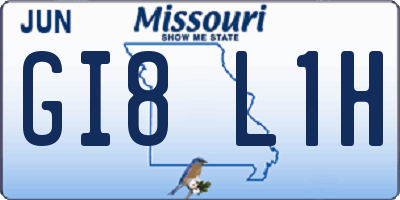 MO license plate GI8L1H