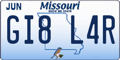 MO license plate GI8L4R