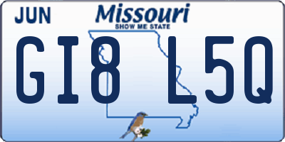 MO license plate GI8L5Q