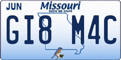 MO license plate GI8M4C