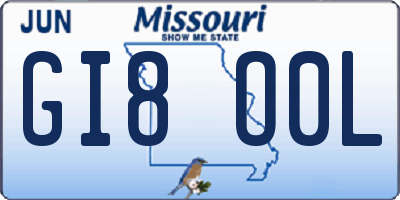 MO license plate GI8O0L