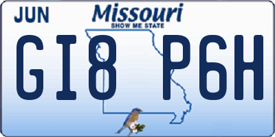 MO license plate GI8P6H