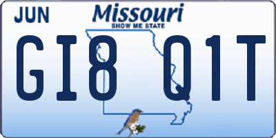 MO license plate GI8Q1T