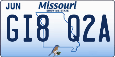 MO license plate GI8Q2A