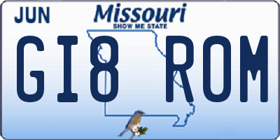 MO license plate GI8R0M