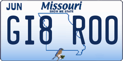 MO license plate GI8R0O