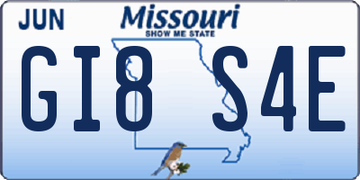 MO license plate GI8S4E