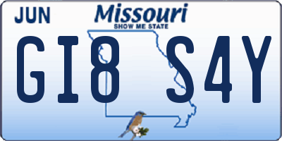 MO license plate GI8S4Y