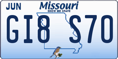 MO license plate GI8S7O