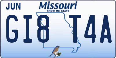 MO license plate GI8T4A