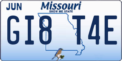 MO license plate GI8T4E