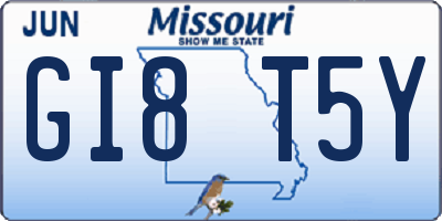 MO license plate GI8T5Y
