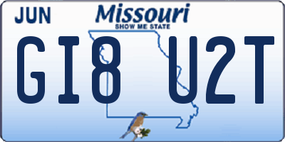 MO license plate GI8U2T
