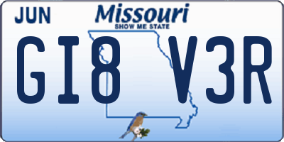 MO license plate GI8V3R