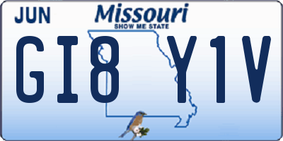 MO license plate GI8Y1V