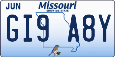 MO license plate GI9A8Y