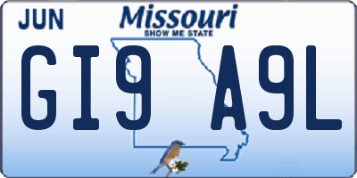 MO license plate GI9A9L