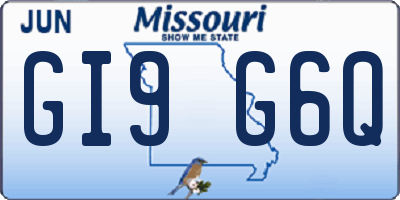 MO license plate GI9G6Q