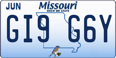 MO license plate GI9G6Y