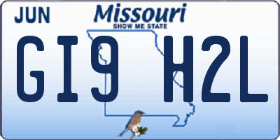 MO license plate GI9H2L