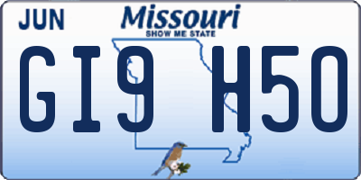 MO license plate GI9H5O