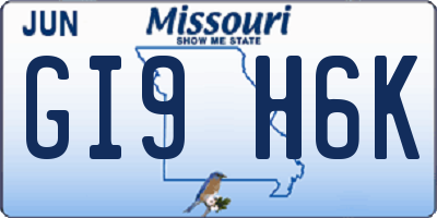 MO license plate GI9H6K