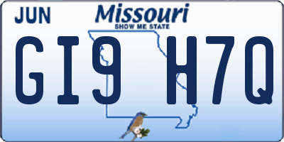 MO license plate GI9H7Q