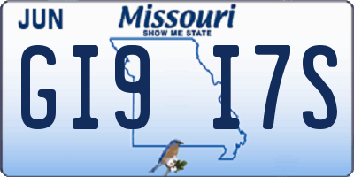 MO license plate GI9I7S