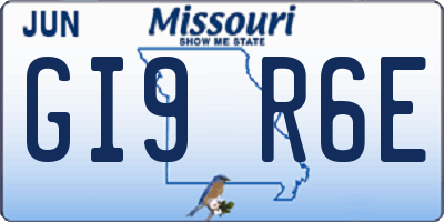 MO license plate GI9R6E