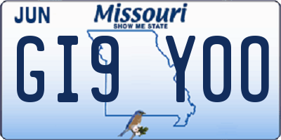 MO license plate GI9Y0O