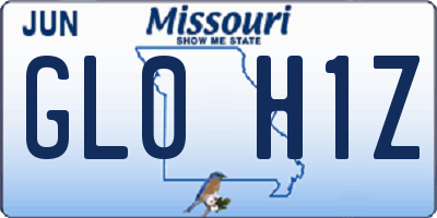 MO license plate GL0H1Z