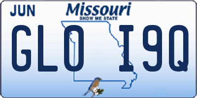 MO license plate GL0I9Q