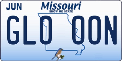 MO license plate GL0O0N