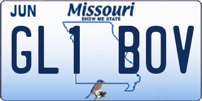 MO license plate GL1B0V