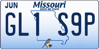MO license plate GL1S9P