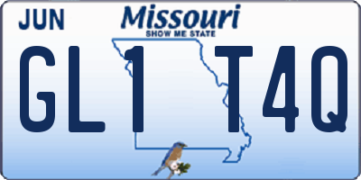 MO license plate GL1T4Q
