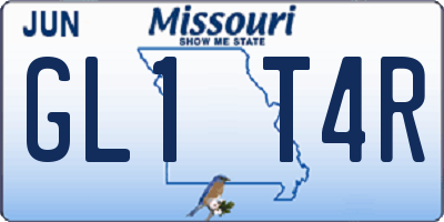 MO license plate GL1T4R