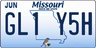 MO license plate GL1Y5H