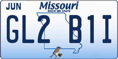 MO license plate GL2B1I