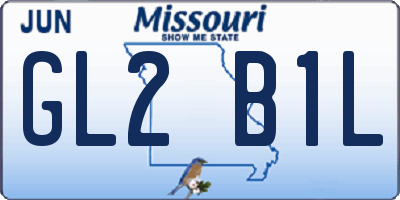 MO license plate GL2B1L