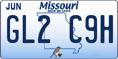 MO license plate GL2C9H